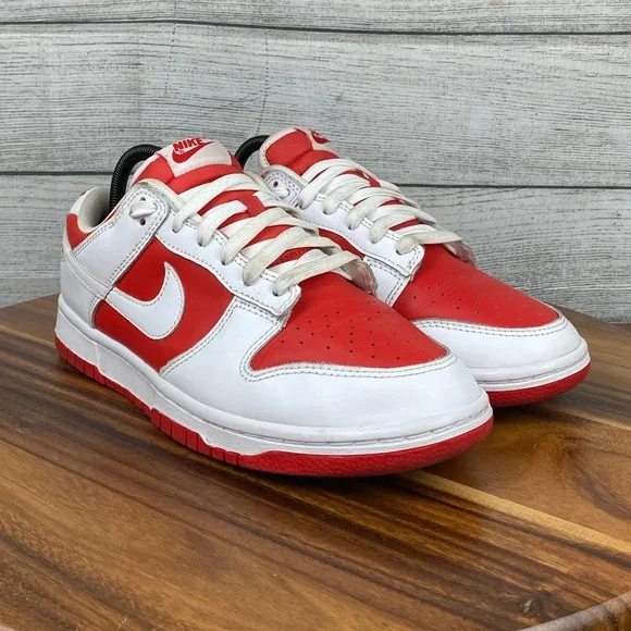 Nike Dunk Low Championship Red White Sneaker DD1391-600 Men’s Shoe Size 8